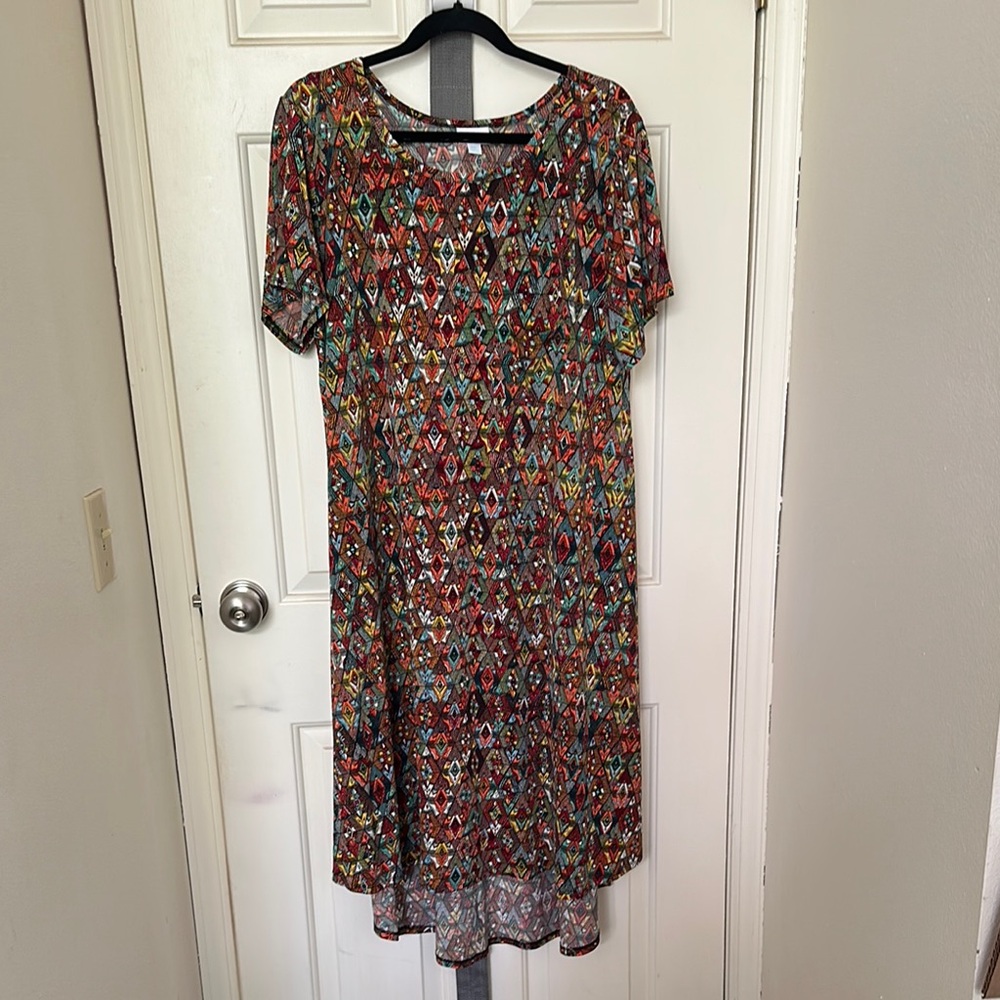 Colorful Geometric Print Women's Dress